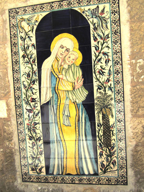 Marie Balian- the Virgin Mary , court of Saint James Cathedral ,Armenian Quarter Jerusalem 2012