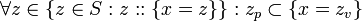 \forall z \in \{ z\in S : z :: \{x = z\} \} : z_p \subset \{ x = z_v \} \! 